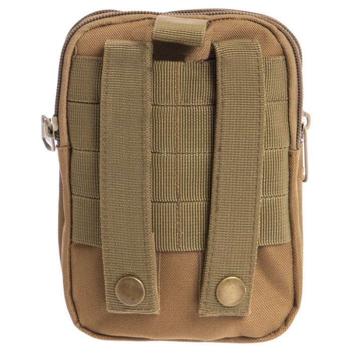 Подсумок-органайзер для телефона, документов и личных вещей койот (тактический утилитарный, на РПС, пояс, жилет, ремень, MOLLE)
