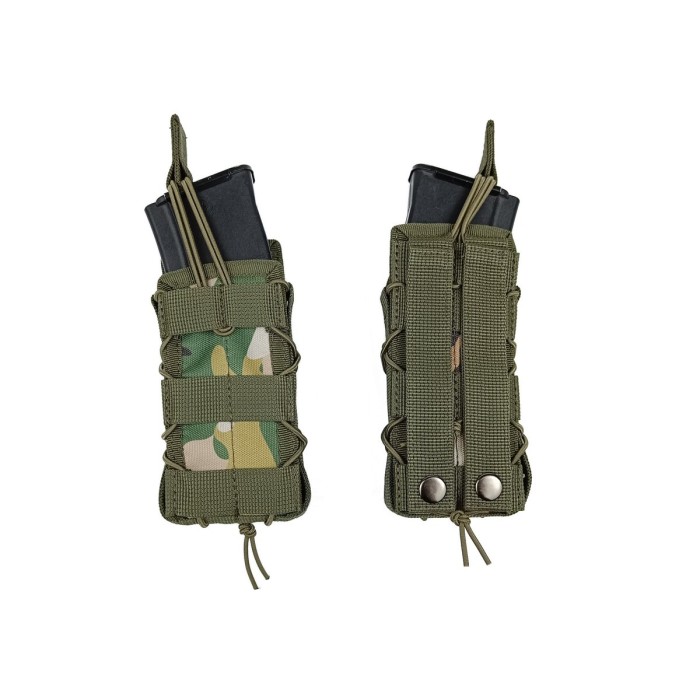 Подсумок под магазин АК/РПК одинарный открытый мультикам (MOLLE, подсумок на разгрузку, жилет, РПС)