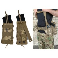 Подсумок под магазин АК/РПК одинарный открытый пиксель ВСУ MM-14 (MOLLE, подсумок на разгрузку, жилет, РПС)