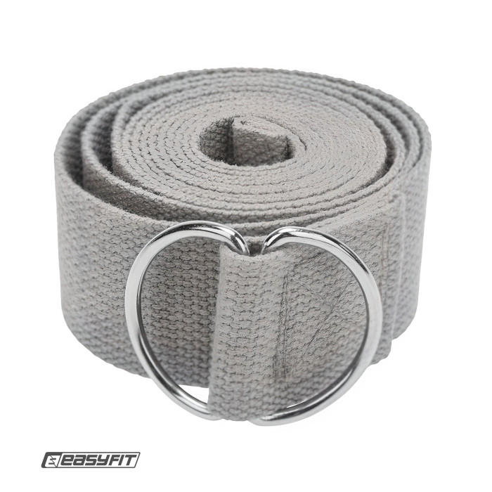 Ремінь для йоги EasyFit сірий