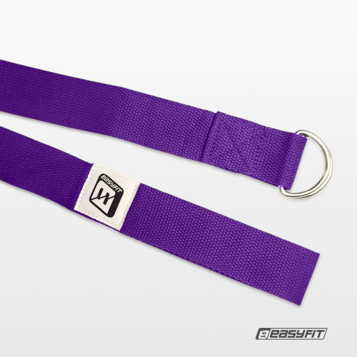 Ремінь для йоги EasyFit з петлею (фіолетовий)