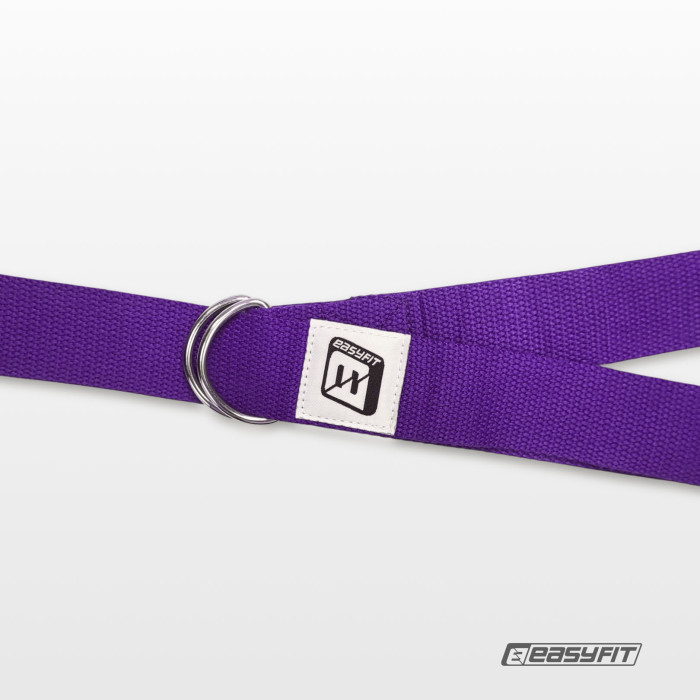 Ремінь для йоги EasyFit з петлею (фіолетовий)