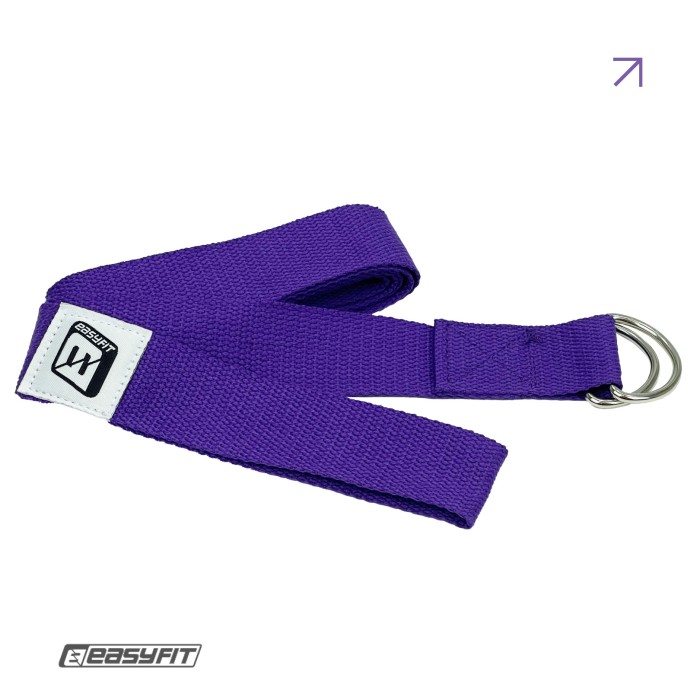 Ремень для йоги EasyFit с петлей (фиолетовый)