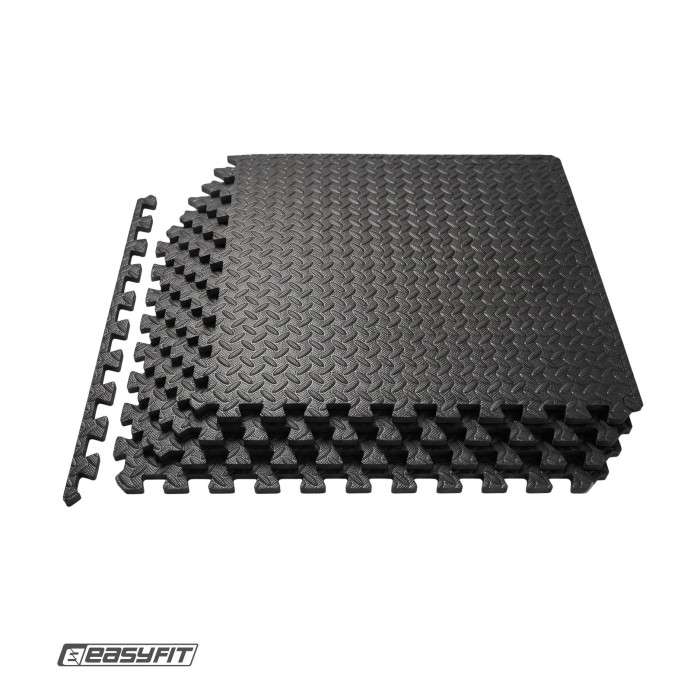 Татамі мат EasyFit SwallowTail 4 шт (60х60х1 см) пазл хвіст ластівки з бортиком