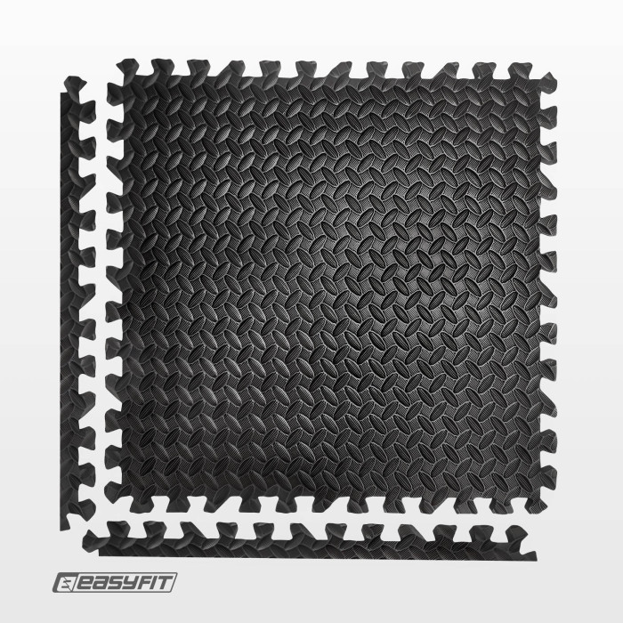 Татамі мат EasyFit SwallowTail 4 шт (60х60х1 см) пазл хвіст ластівки з бортиком