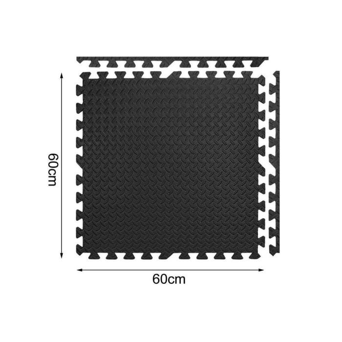 Татами мат EasyFit SwallowTail 4 шт (60х60х1 см) пазл ласточкин хвост с бортиком
