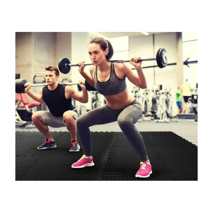 Татами мат EasyFit SwallowTail 4 шт (60х60х1 см) пазл ласточкин хвост с бортиком