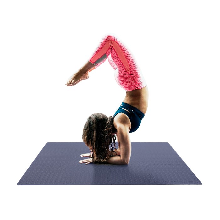 Татами мат EasyFit SwallowTail 4 шт (60х60х1 см) пазл ласточкин хвост синий