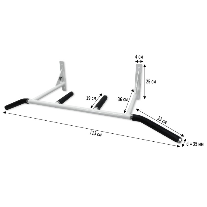 Турник на стену EasyFit ChinUP белый
