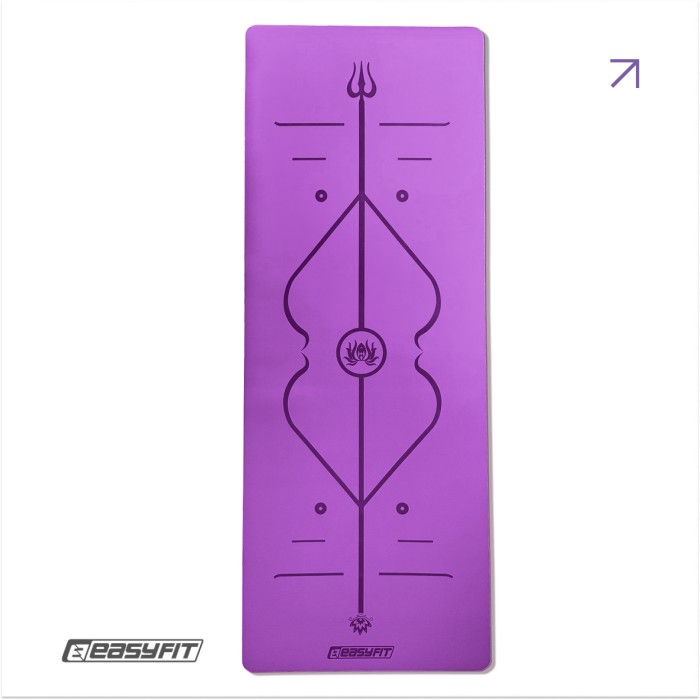 Коврик для йоги профессиональный EasyFit Pro каучук 5 мм Фиолетовый